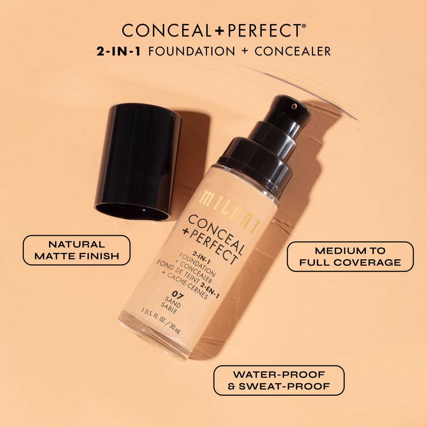 Milani Conceal + Perfect 2-in-1 Foundation + Concealer - Natural Beige; image 7 of 9