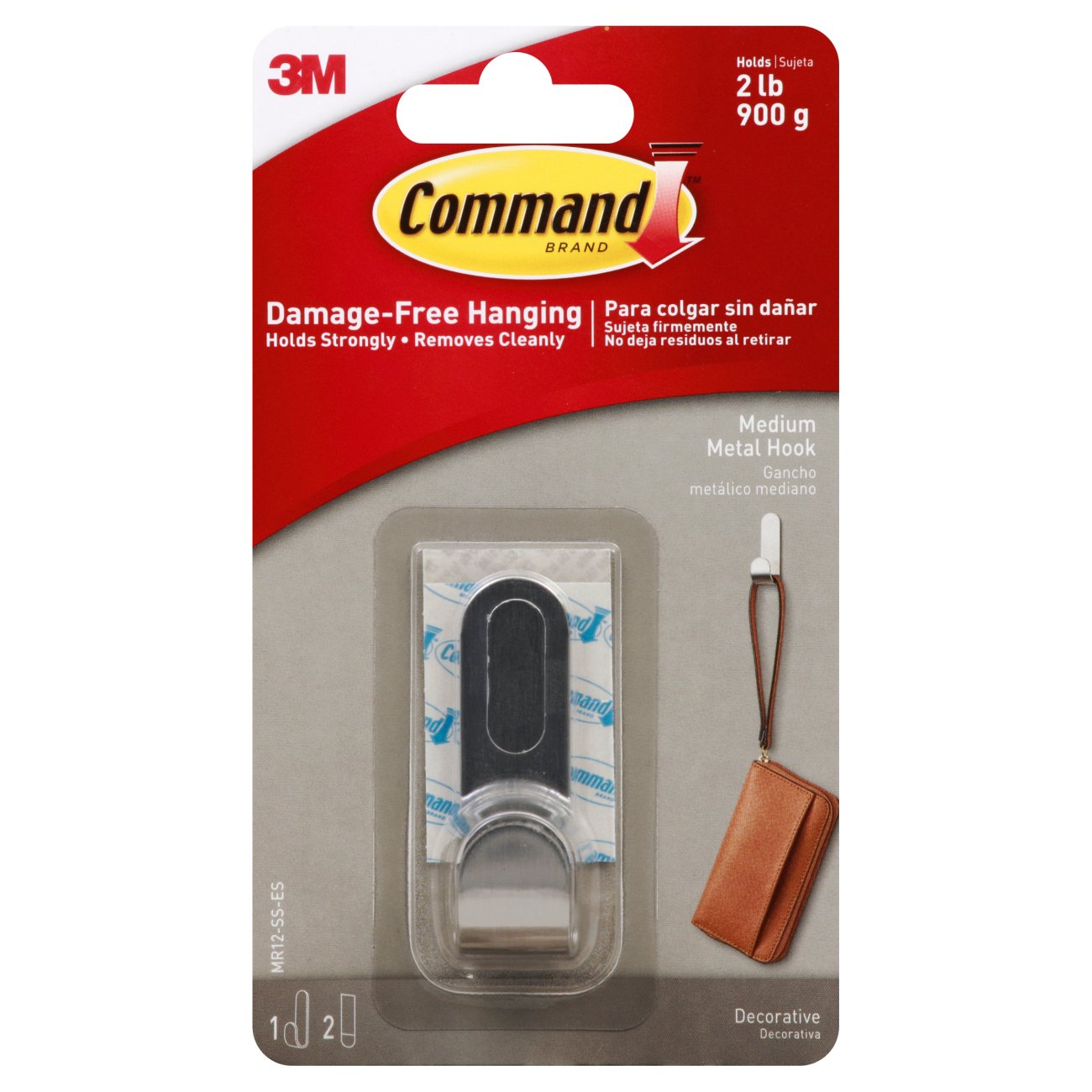 Command Modern Metal Medium Hook - Shop Hooks & Picture Hangers at H-E-B