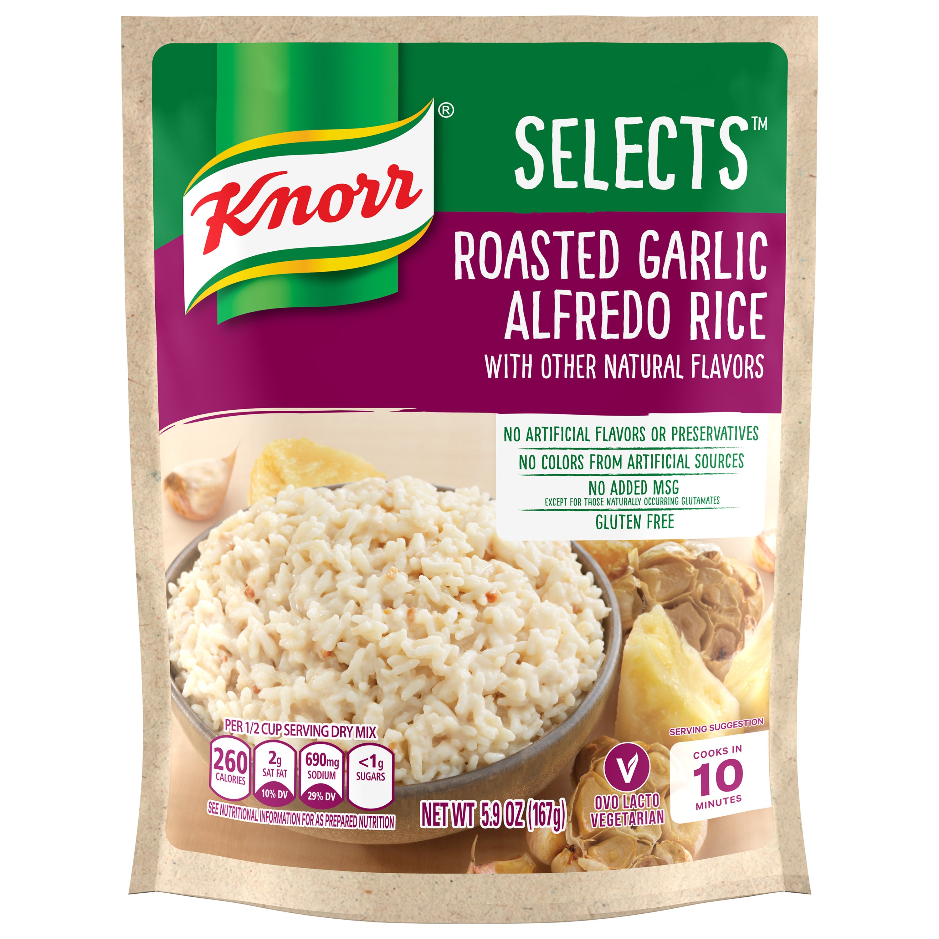 Knorr Selects Roasted Garlic Alfredo Rice Shop Rice & grains at HEB