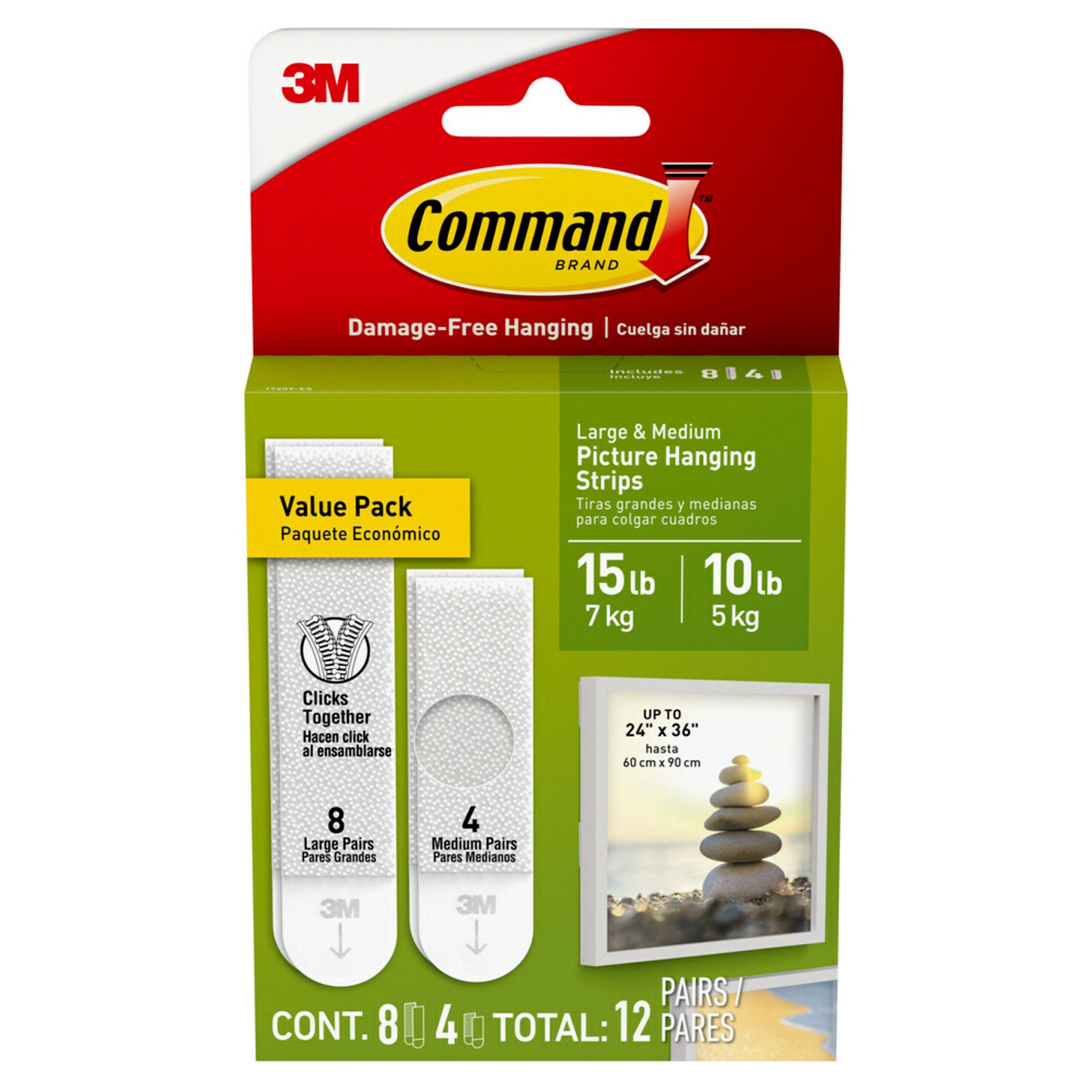8 Pairs Large 2 Pack Command Picture Hanging Strips Value Pack 4 Pairs Medium 8 Pairs Large 2 Pack Command Picture Hanging Strips Value Pack 4 Pairs Medium
