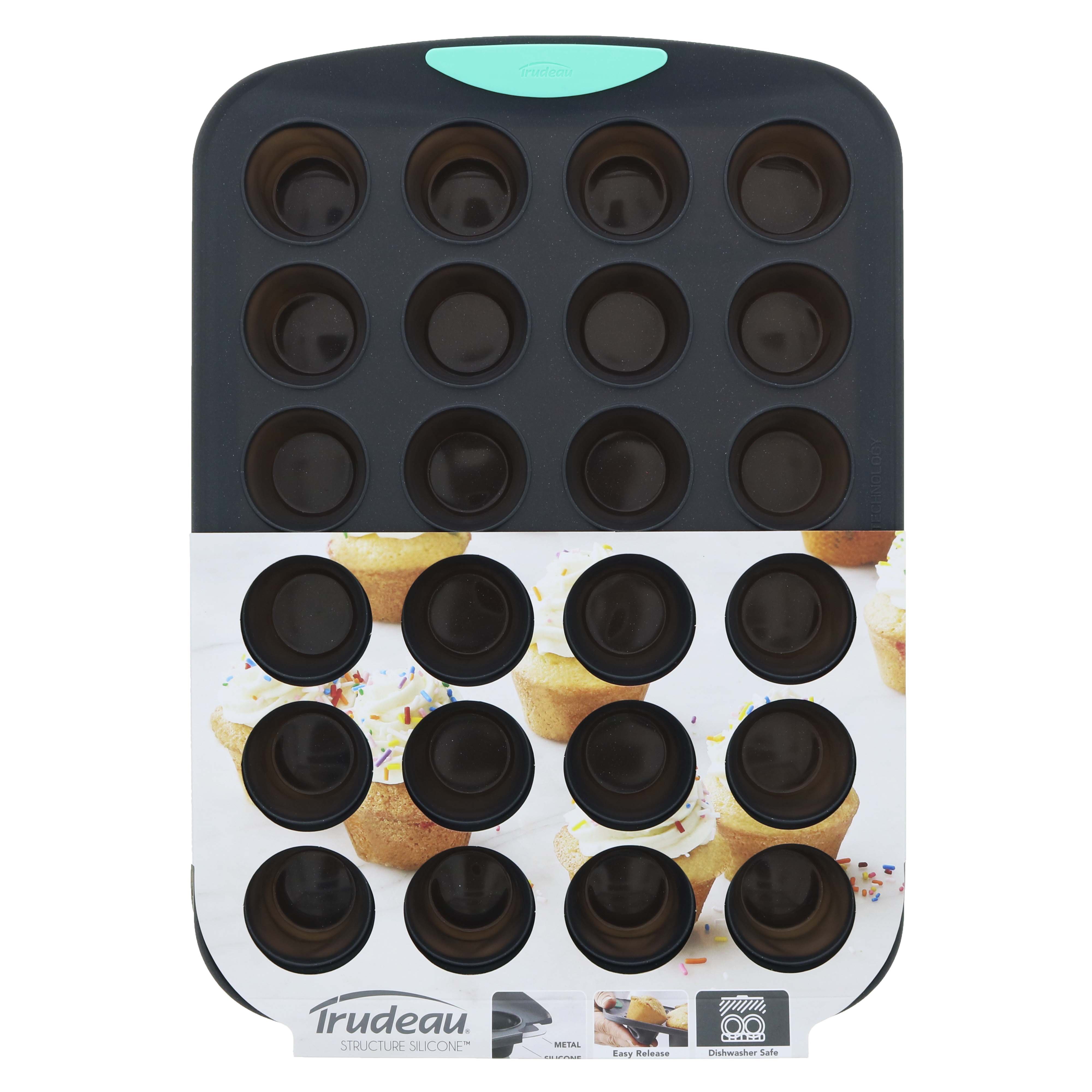 Trudeau Silicone 24 Cup Mini Muffin Pan Shop Bakeware at HEB