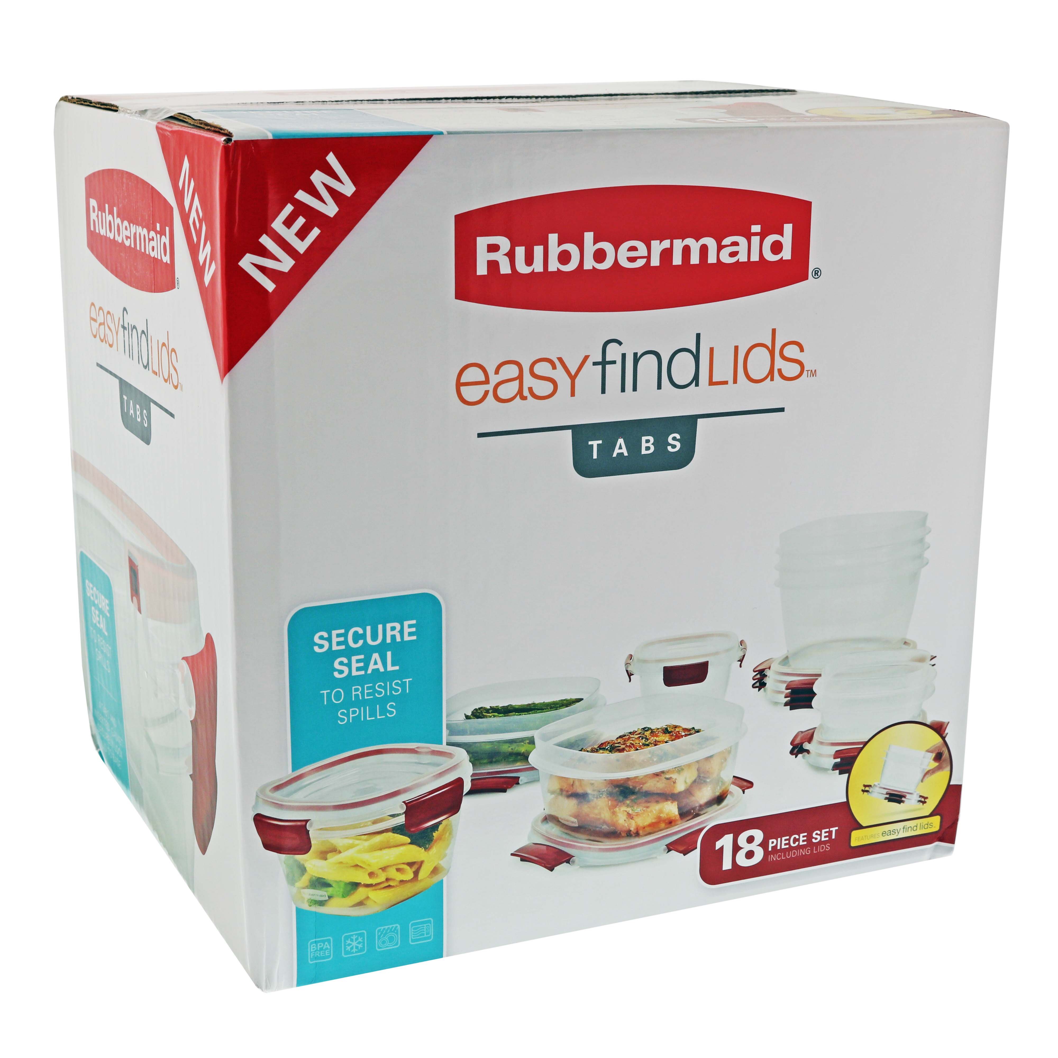 Rubbermaid Easy Find Lids Food Storage Container Set, 18 pc