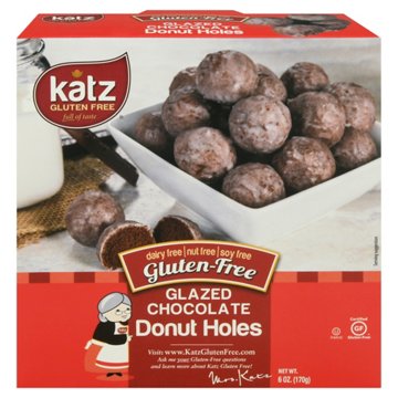 Katz Gluten Free Chocolate Glazed Donut Holes, 6 oz