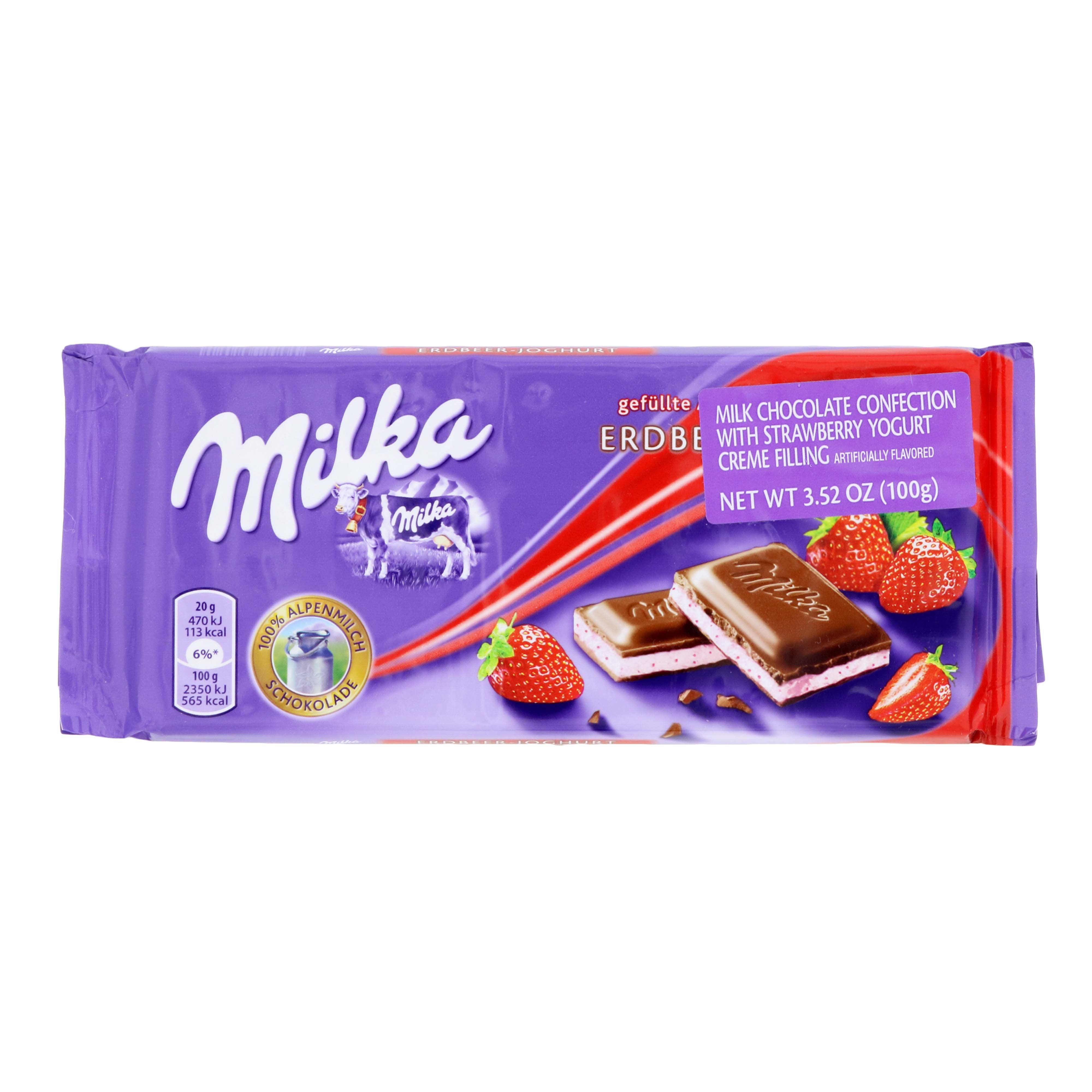 Milka Strawberry Yogurt Milk Chocolate Bar - Shop Candy at H-E-B