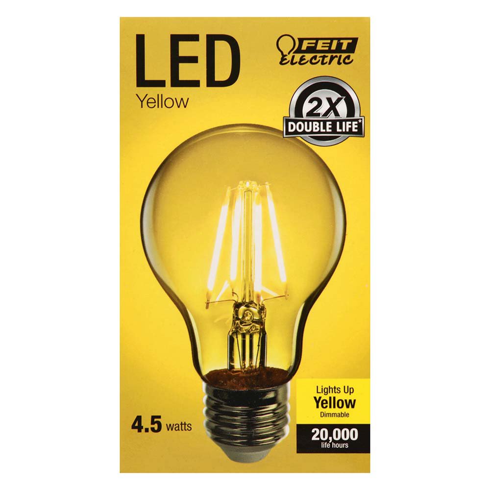 Feit Electric A15 4.5 Watt LED Light Bulb Yellow Shop Light