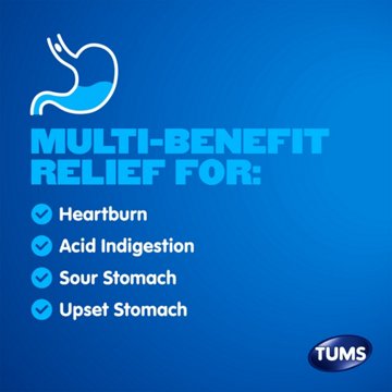 Tums Chewy Bites Chewable Antacid Tablets for Heartburn Relief, Assorted Berries