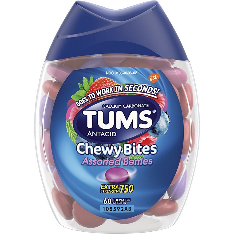 Tums Chewy Bites Assorted Berries Antacid Tablets - Shop Medicines &  Treatments at H-E-B