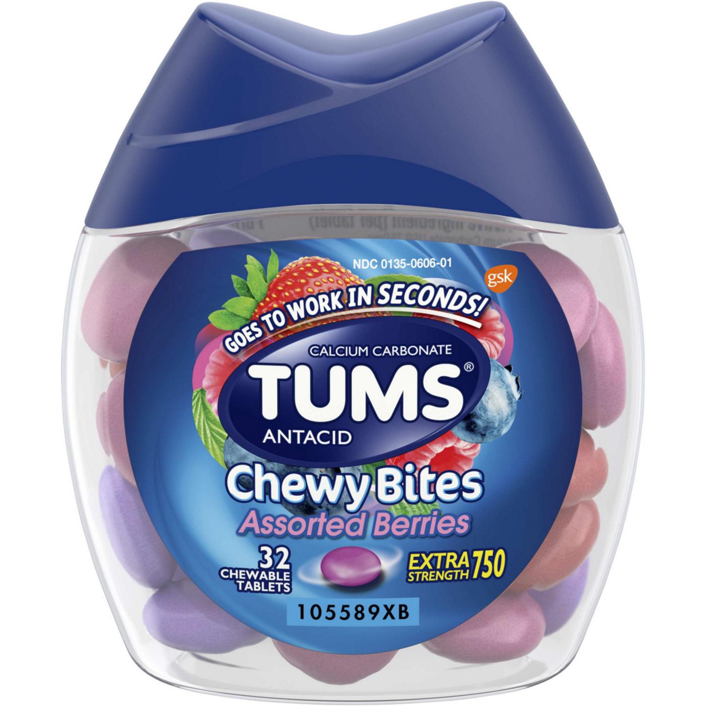 Tums Chewy Bites Assorted Berries Antacid Tablets; image 1 of 8