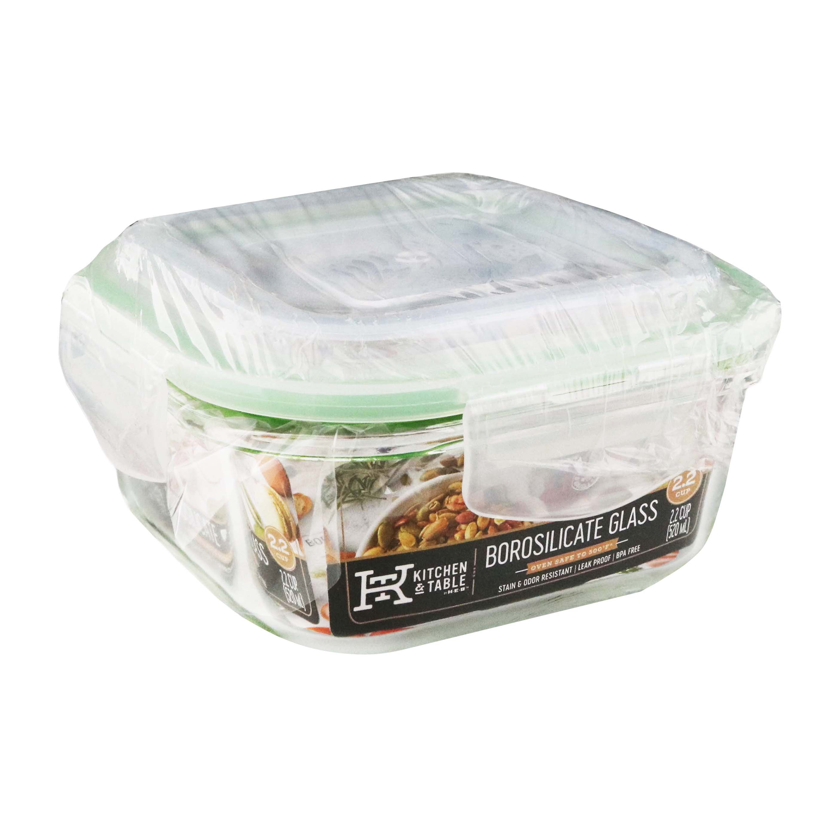 Kitchen & Table by HEB Borosilicate Glass Square Food Storage Container Shop Food Storage at