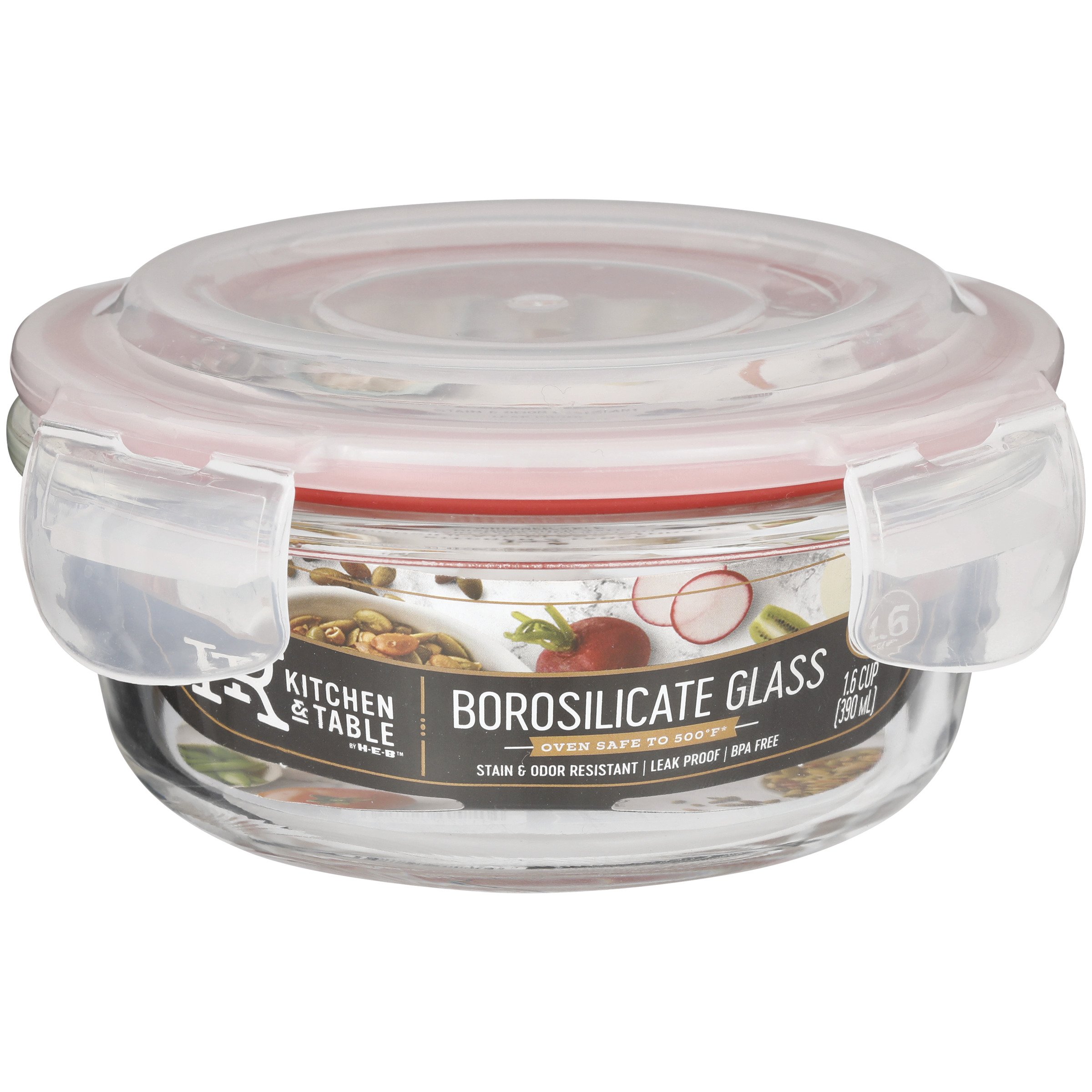 Kitchen & Table by HEB Borosilicate Glass Round Food Storage