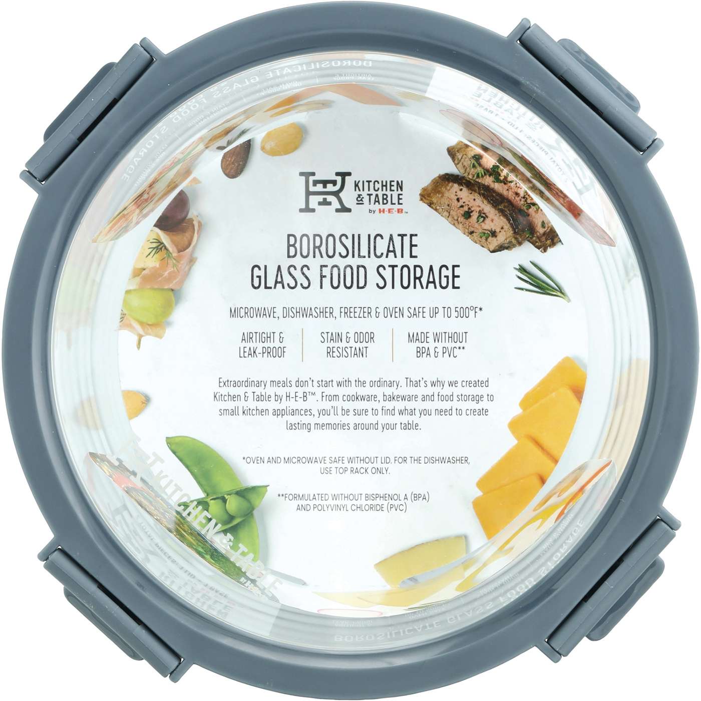 Kitchen & Table by H-E-B Borosilicate Glass Round Food Storage Container; image 2 of 2