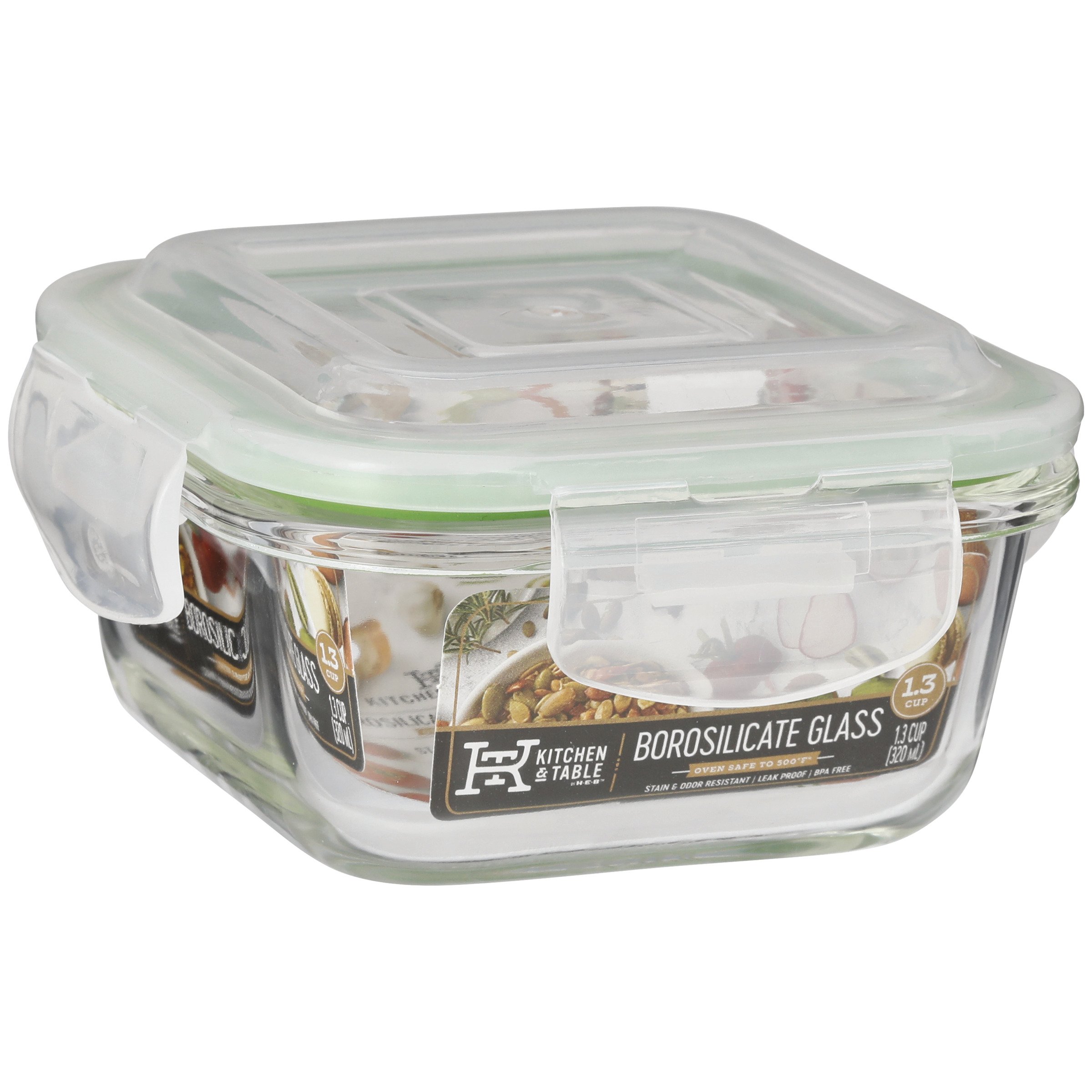 Kitchen & Table by HEB Borosilicate Glass Square Food Storage Container Shop Food storage at