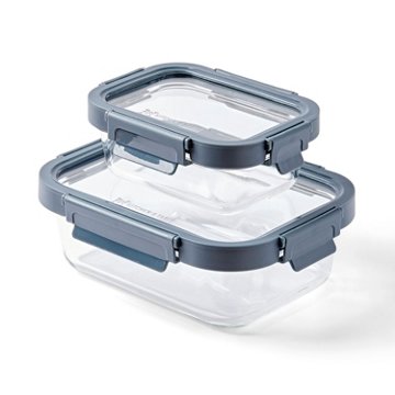 Kitchen & Table by H-E-B Borosilicate Glass Rectangle Food Storage Set, 4 pc