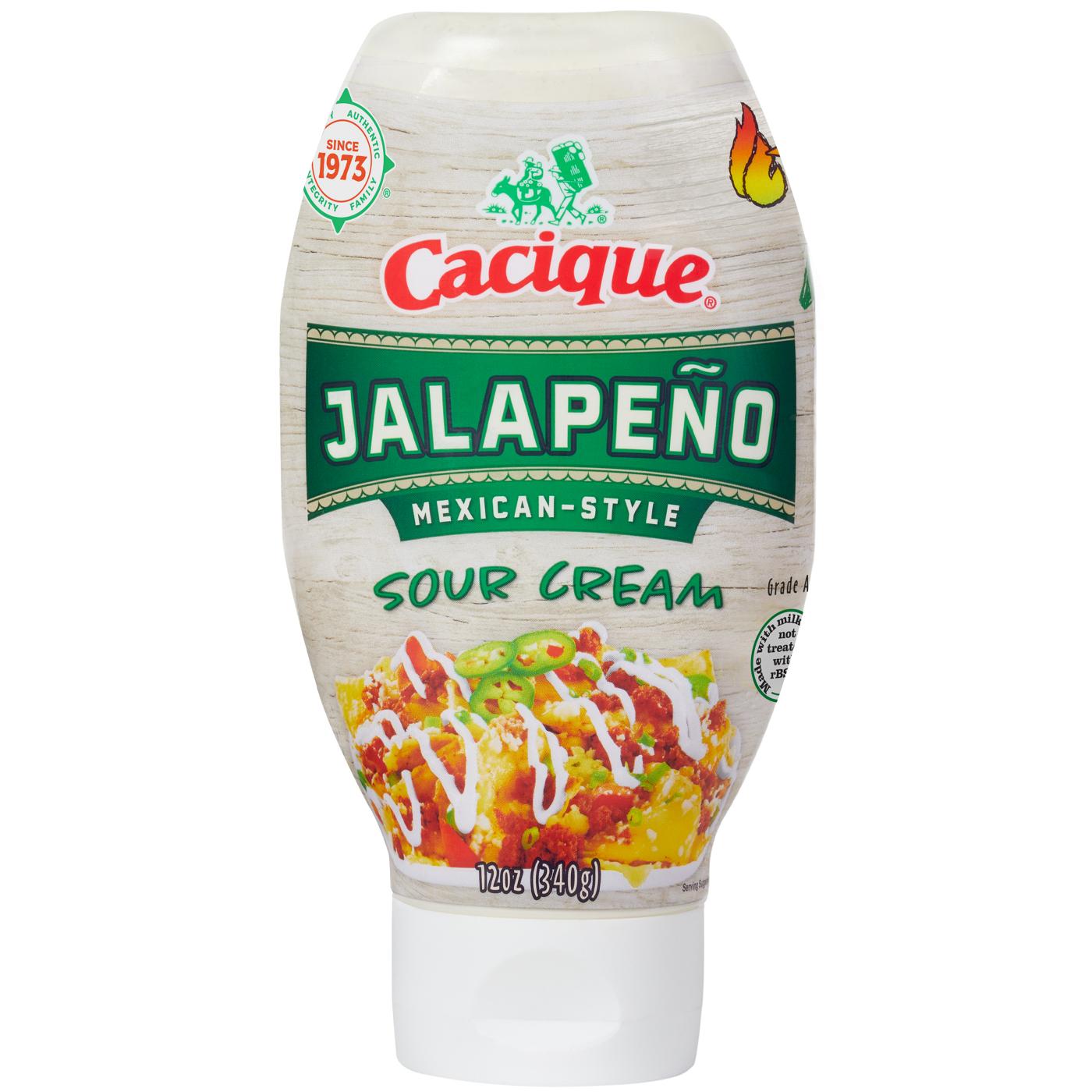 Cacique Jalapeño Mexican-Style Sour Cream; image 1 of 2