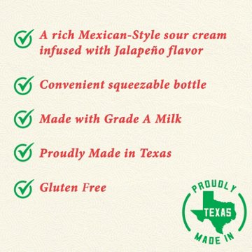 Cacique Jalapeño Mexican-Style Sour Cream, 12 oz
