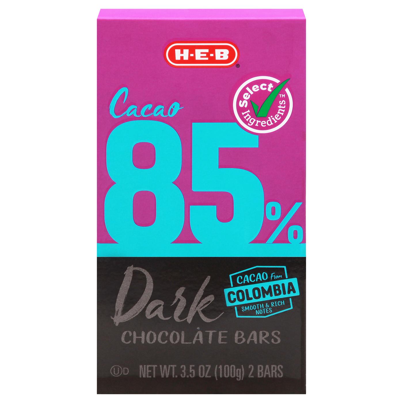 H-E-B 85% Cacao Dark Chocolate Bars; image 1 of 5