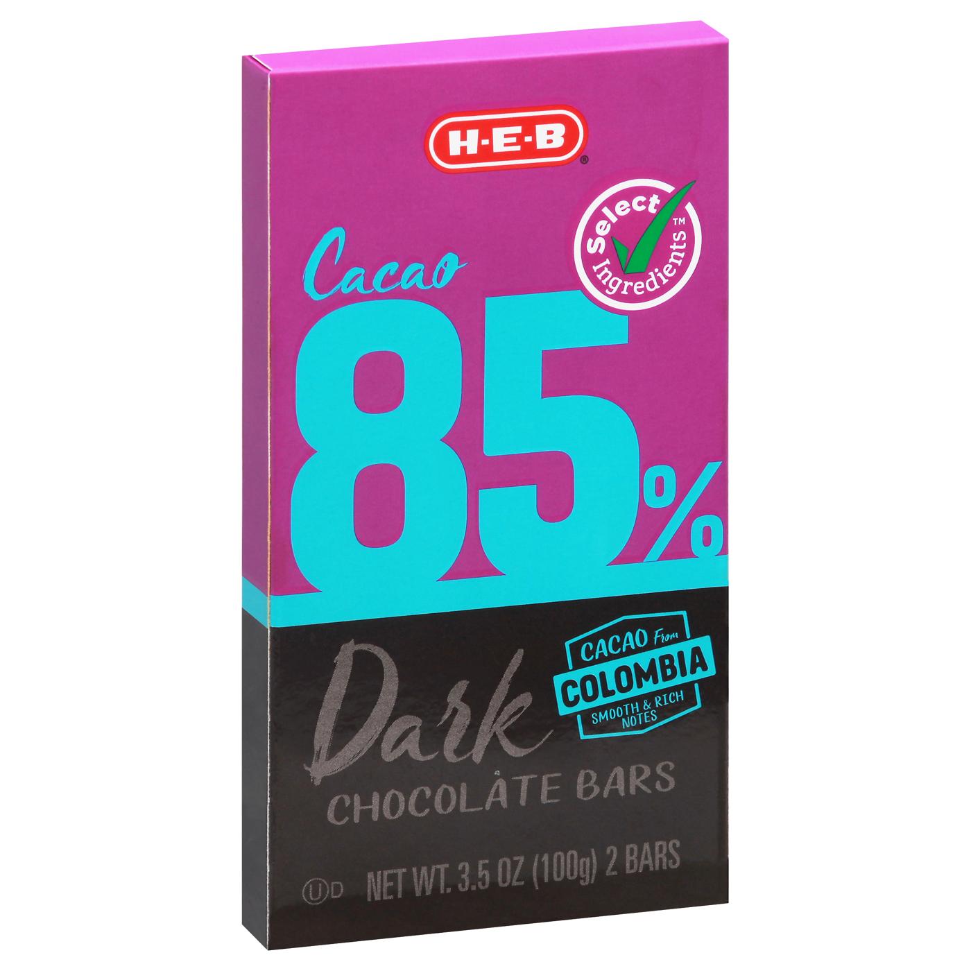 H-E-B 85% Cacao Dark Chocolate Bars; image 4 of 5