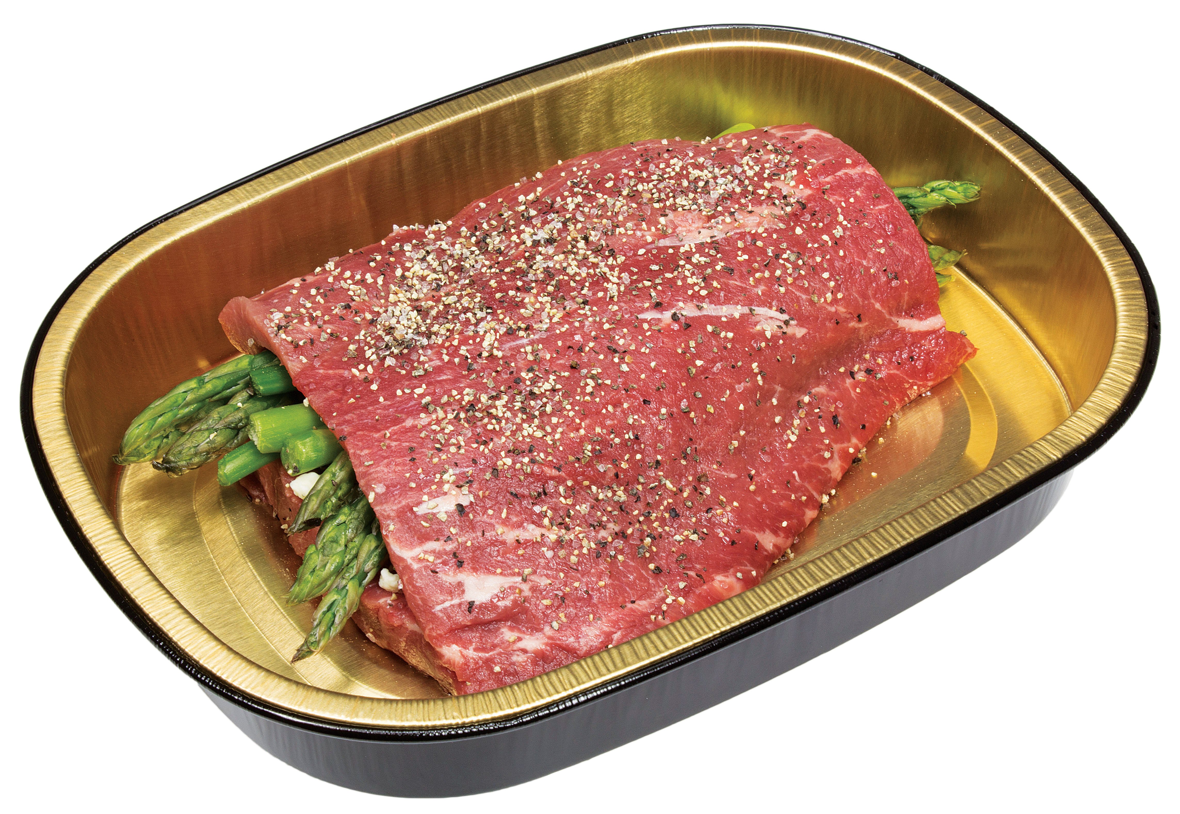 HEB Meal Simple Flat Iron Steak with Blue Cheese, Asparagus and