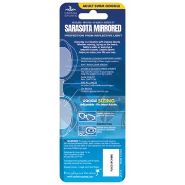Cabana Sports Sarasota Mirrored Water Goggles