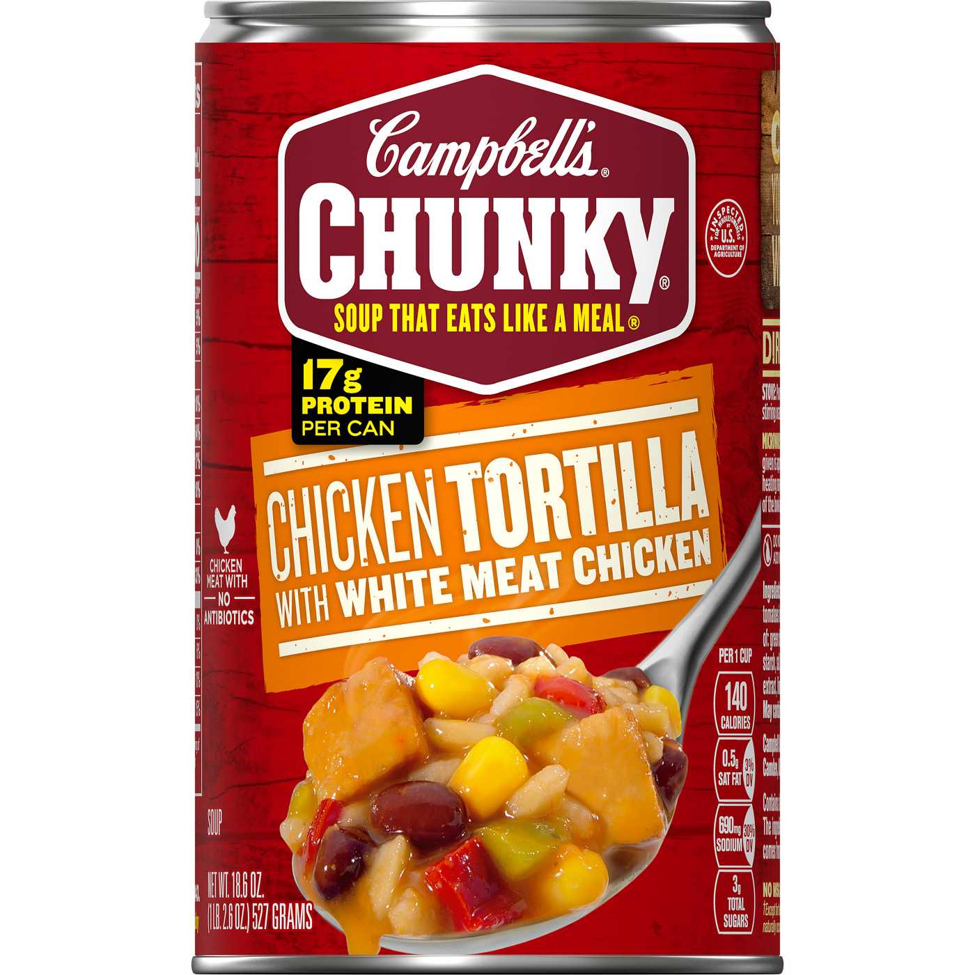 Campbell's Chunky Chicken Tortilla Soup with Grilled White Meat Chicken; image 1 of 4