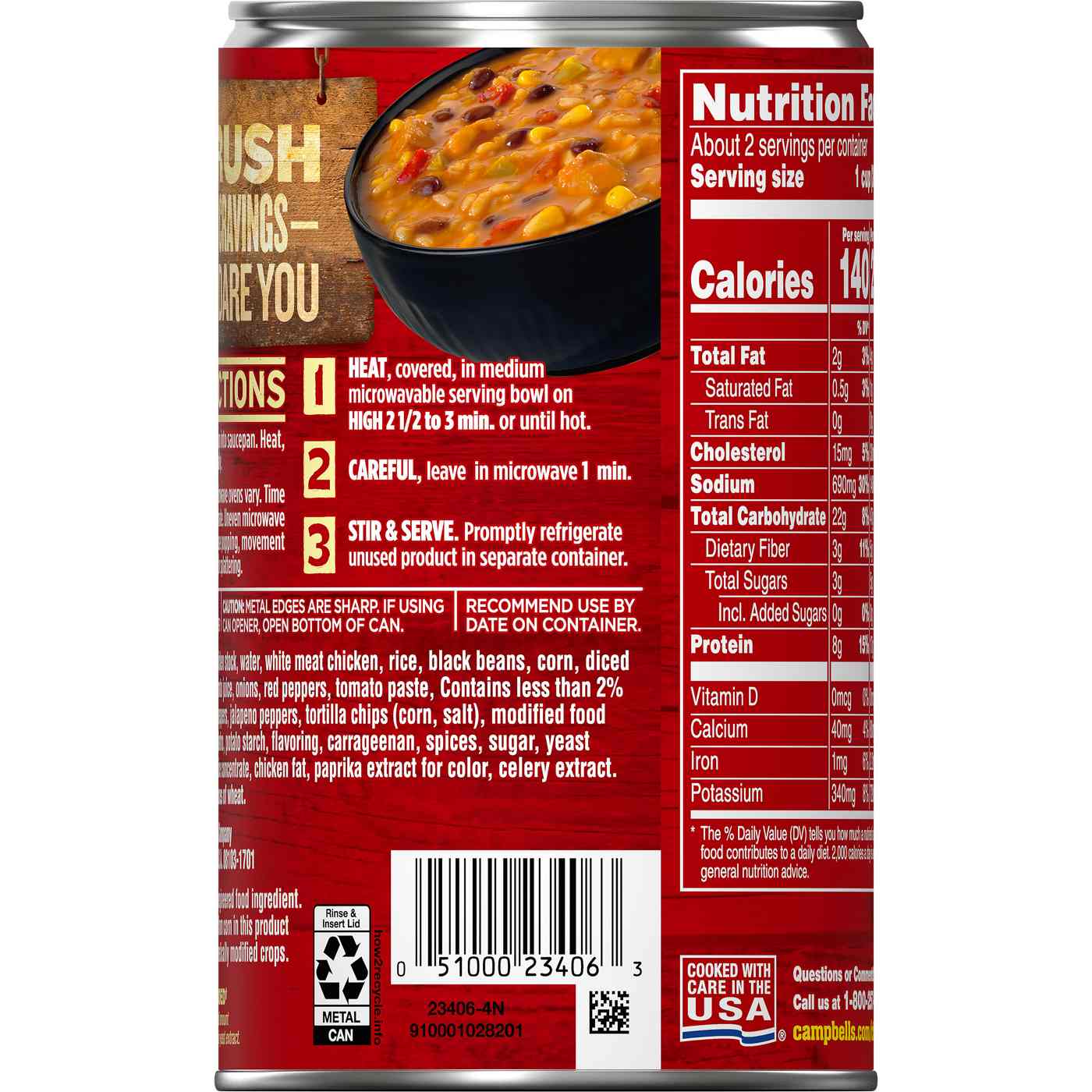 Campbell's Chunky Chicken Tortilla Soup with Grilled White Meat Chicken; image 2 of 4