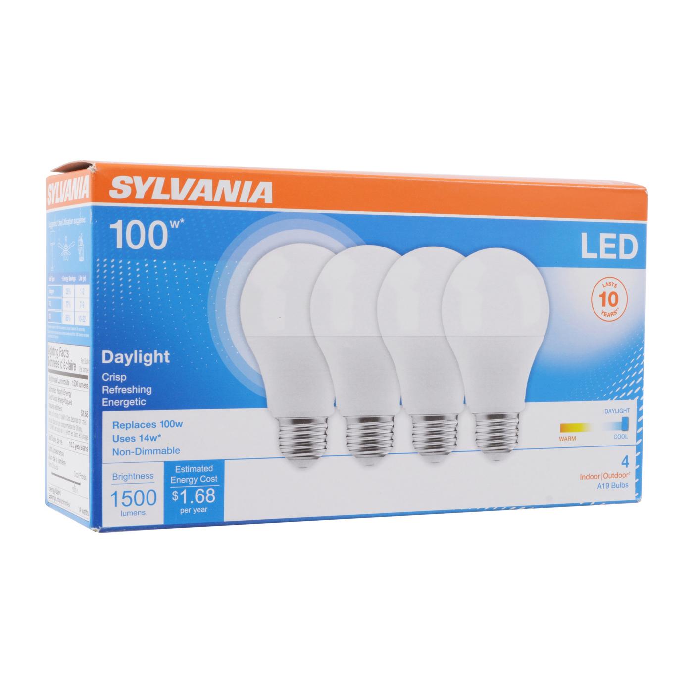 Sylvania A19 100-Watt LED Light Bulbs -  Daylight; image 1 of 3