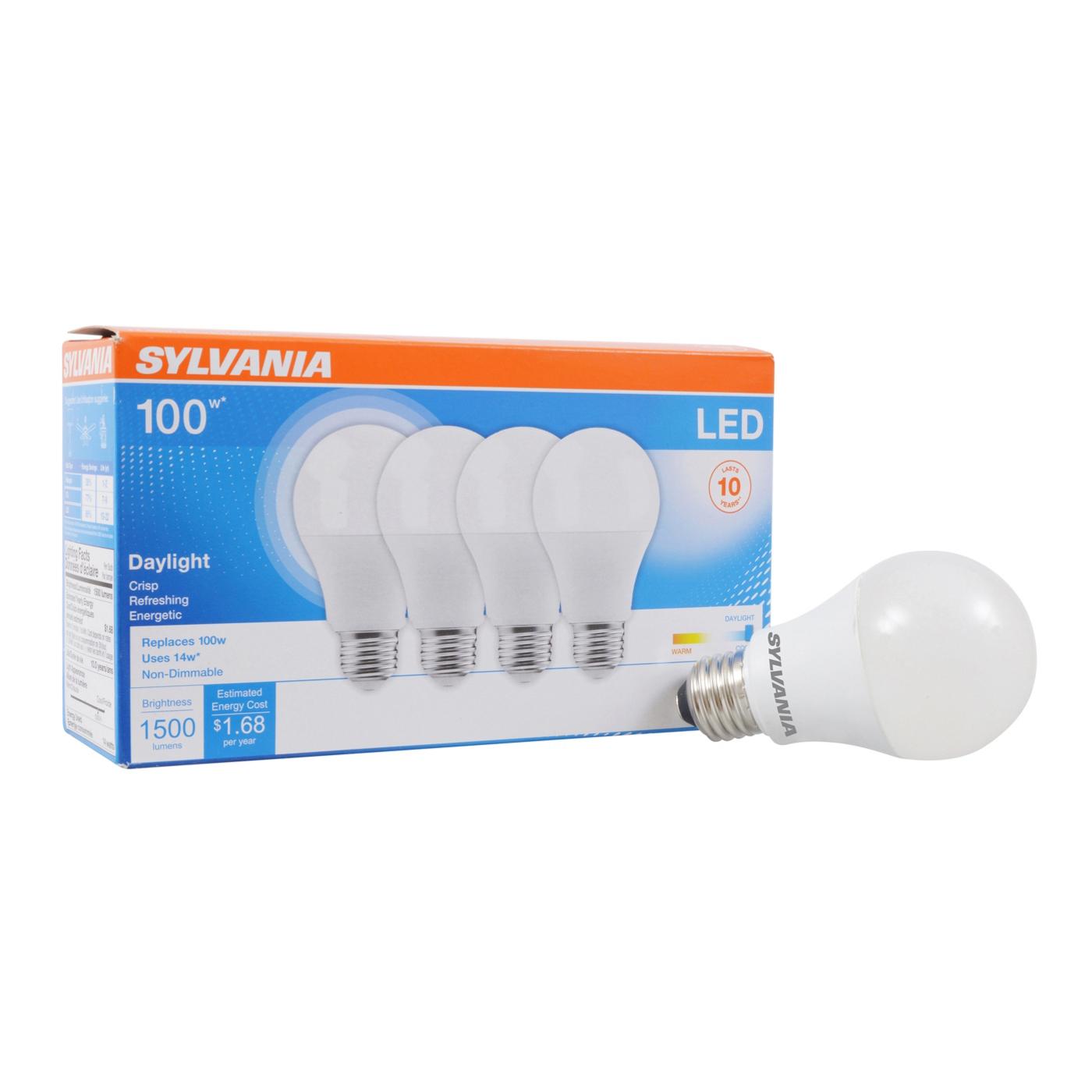 Sylvania A19 100-Watt LED Light Bulbs -  Daylight; image 2 of 3