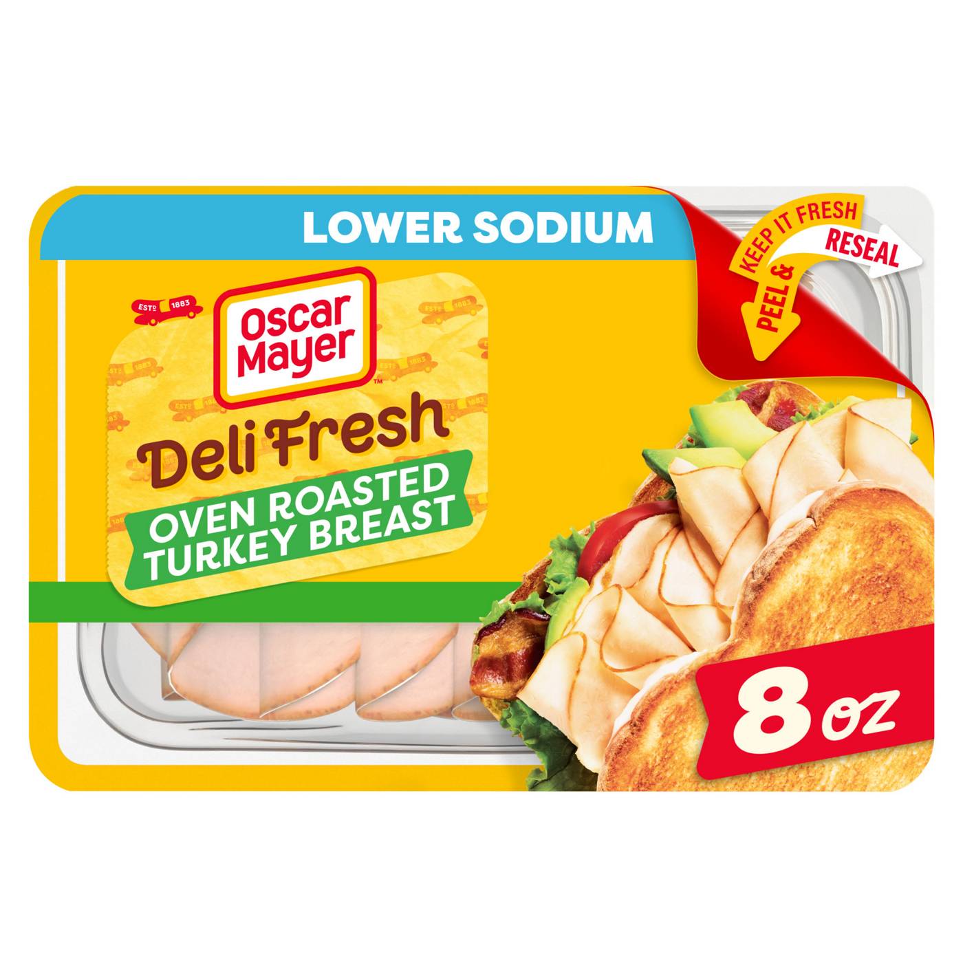 Oscar Mayer Deli Fresh Lower Sodium Oven Roasted Turkey Breast; image 1 of 5