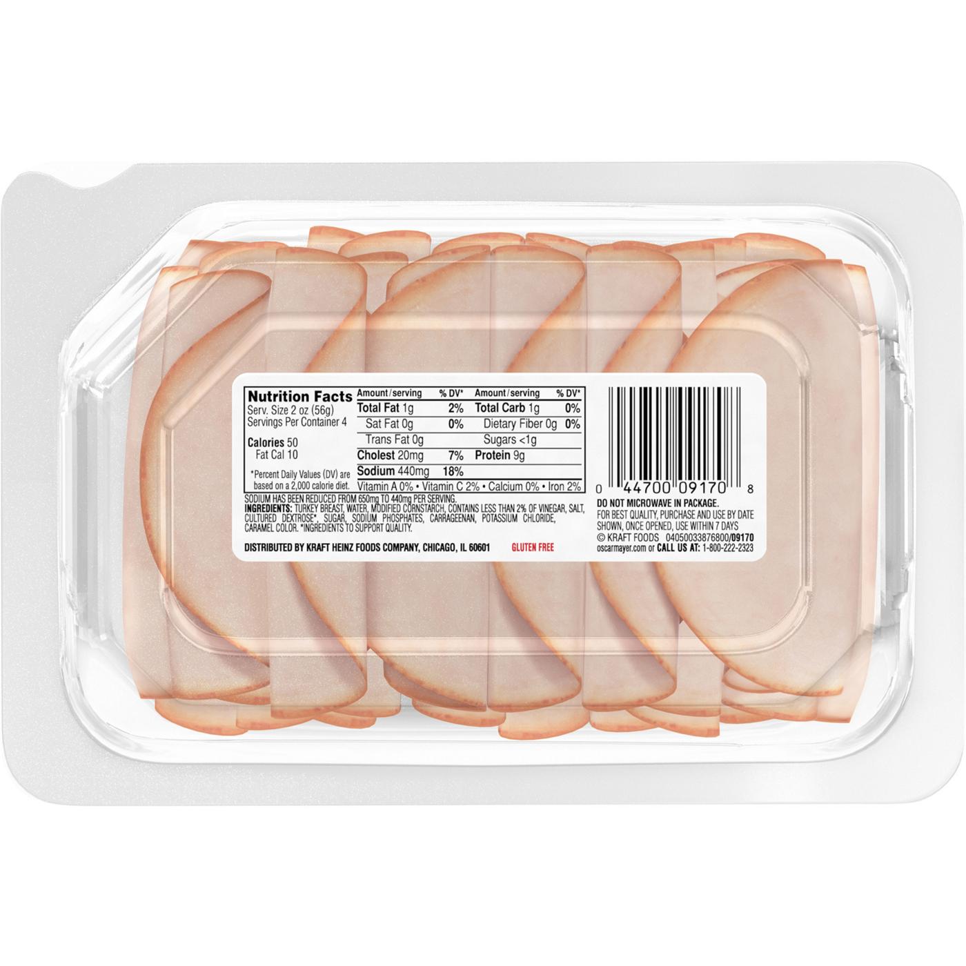 Oscar Mayer Deli Fresh Lower Sodium Oven Roasted Sliced Turkey Breast Lunch Meat; image 2 of 6