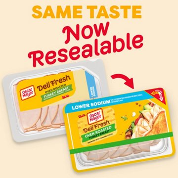 Oscar Mayer Deli Fresh Lower Sodium Oven Roasted Turkey Breast, 8 oz