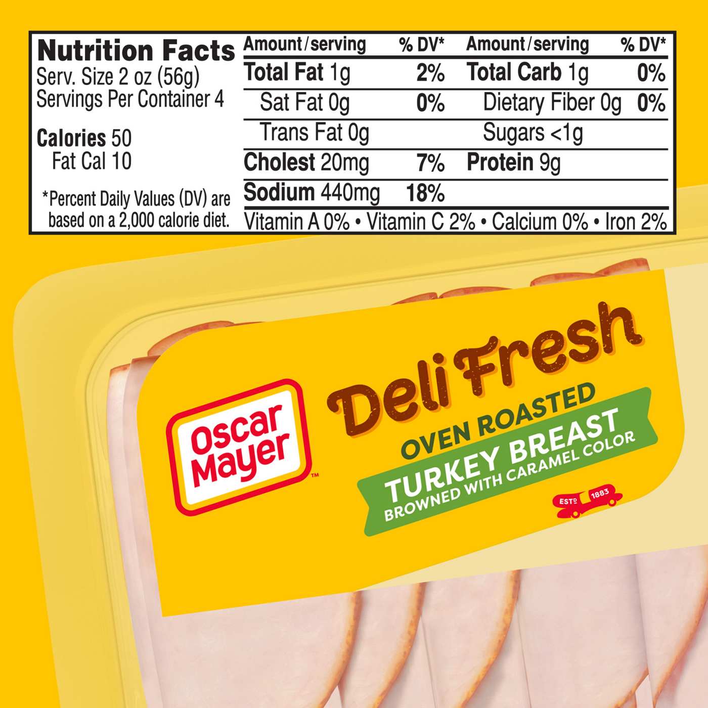 Oscar Mayer Deli Fresh Lower Sodium Oven Roasted Sliced Turkey Breast Lunch Meat; image 4 of 6