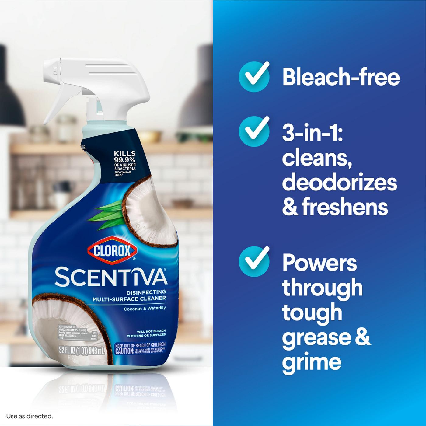 Clorox Scentiva Disinfecting Multi-Surface Cleaner - Coconut and Waterlily; image 7 of 10
