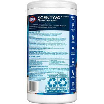 Clorox Scentiva Disinfecting Wipes - Coconut & Waterlily, 75 ct