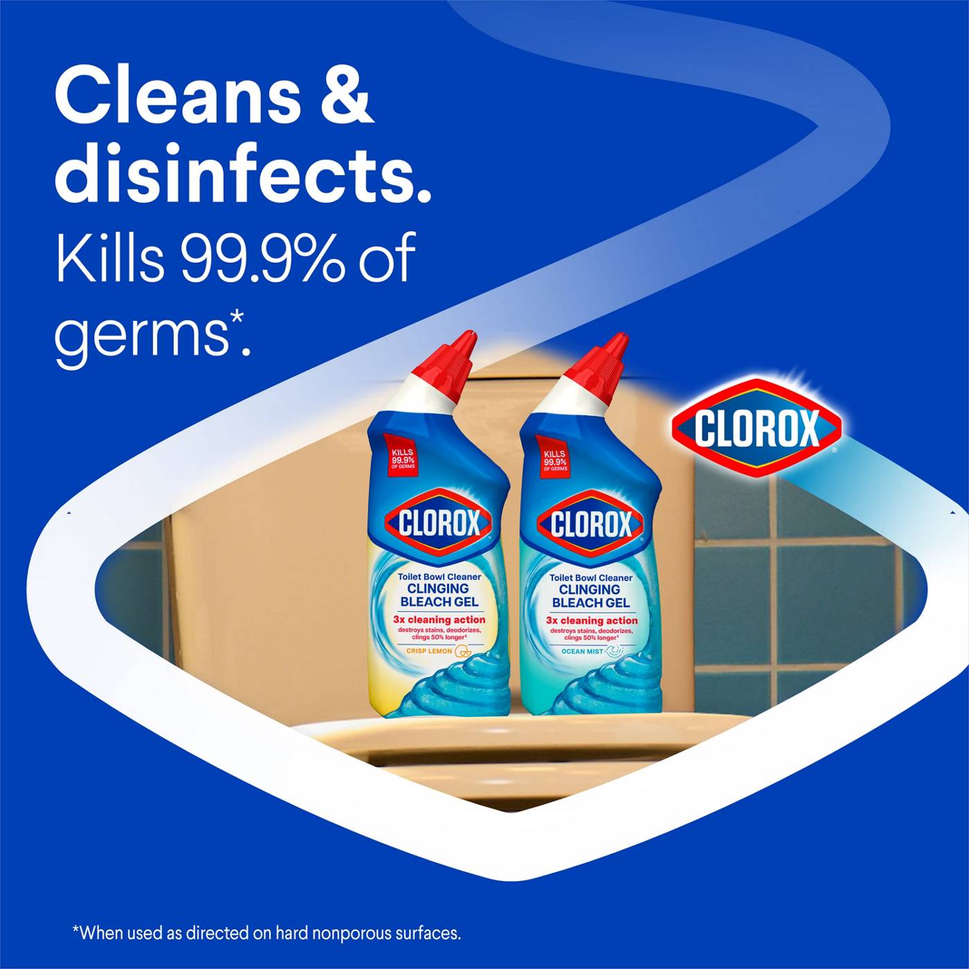 Clorox Toilet Bowl Cleaner - Clinging Bleach Gel - Crisp Lemon; image 4 of 12