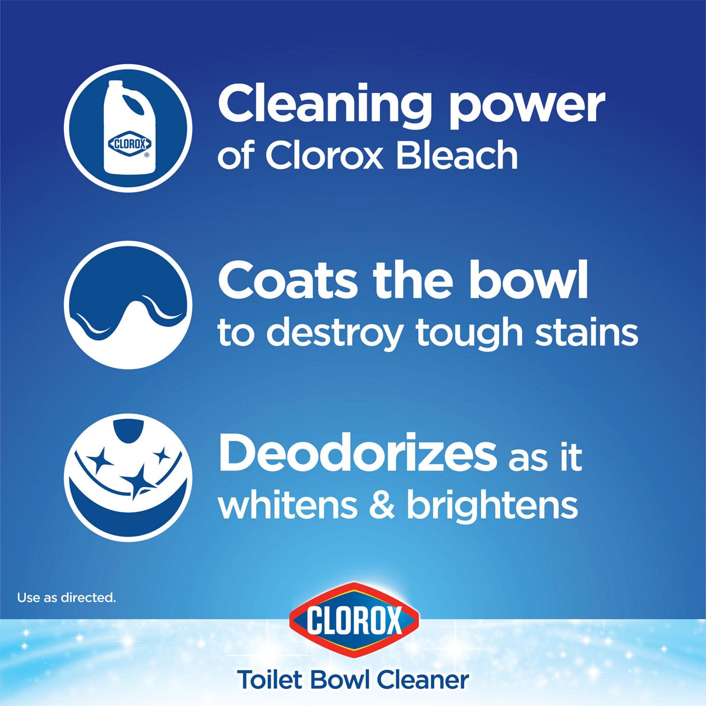 Clorox Toilet Bowl Cleaner - Clinging Bleach Gel - Crisp Lemon; image 2 of 5