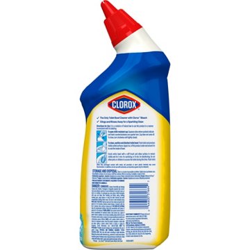Clorox Toilet Bowl Cleaner - Clinging Bleach Gel - Crisp Lemon, 24 oz