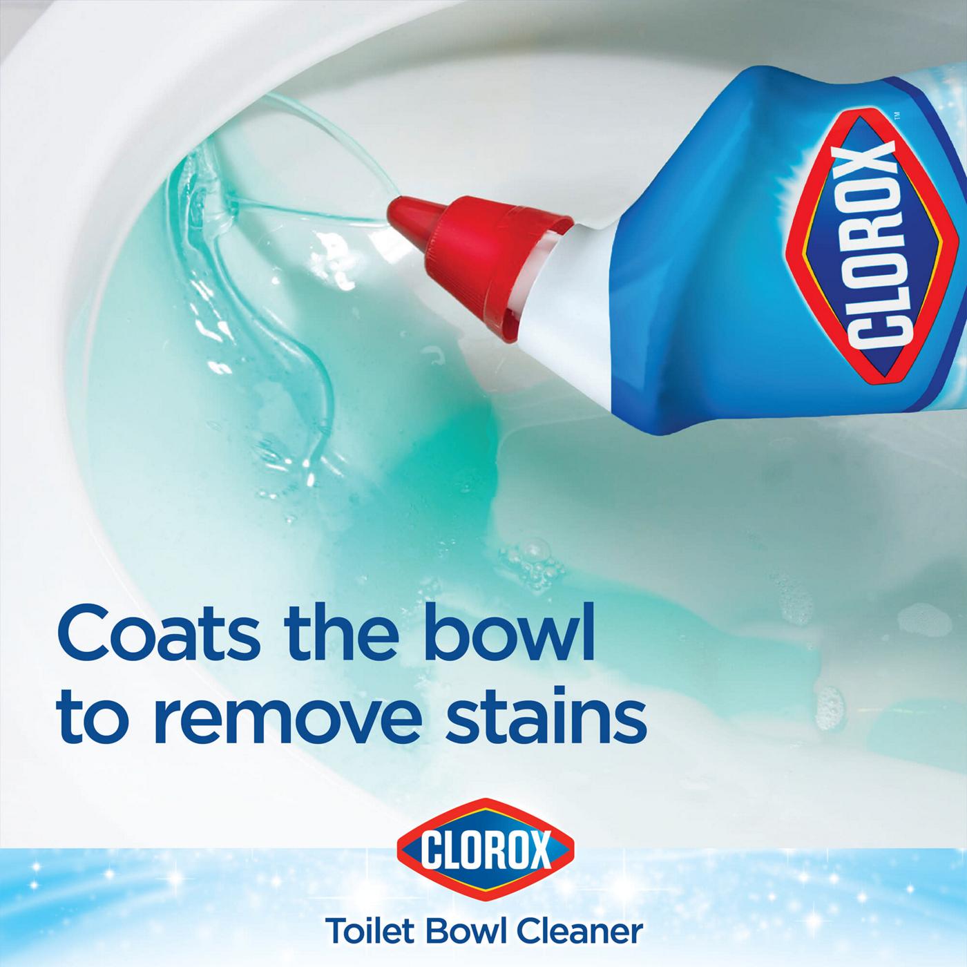 Clorox Toilet Bowl Cleaner - Clinging Bleach Gel - Crisp Lemon; image 3 of 5