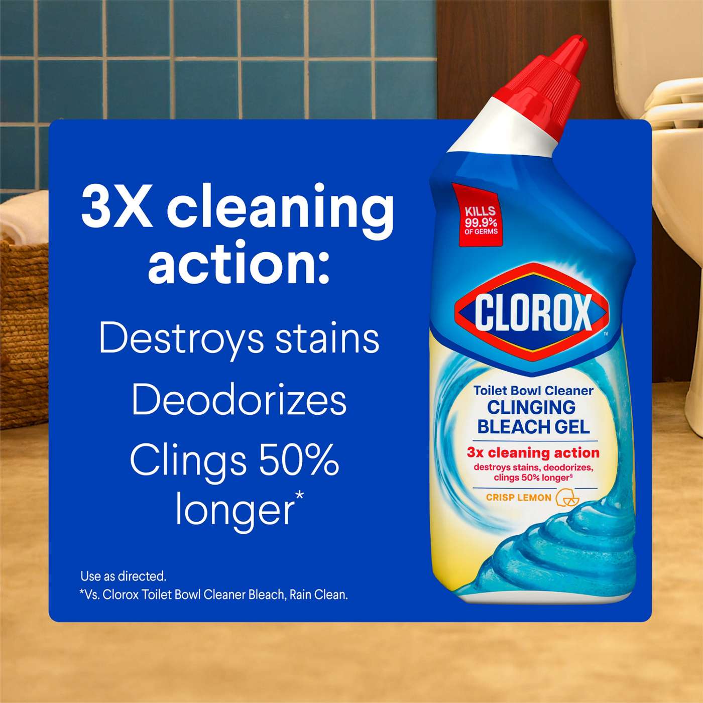 Clorox Toilet Bowl Cleaner - Clinging Bleach Gel - Crisp Lemon; image 7 of 12