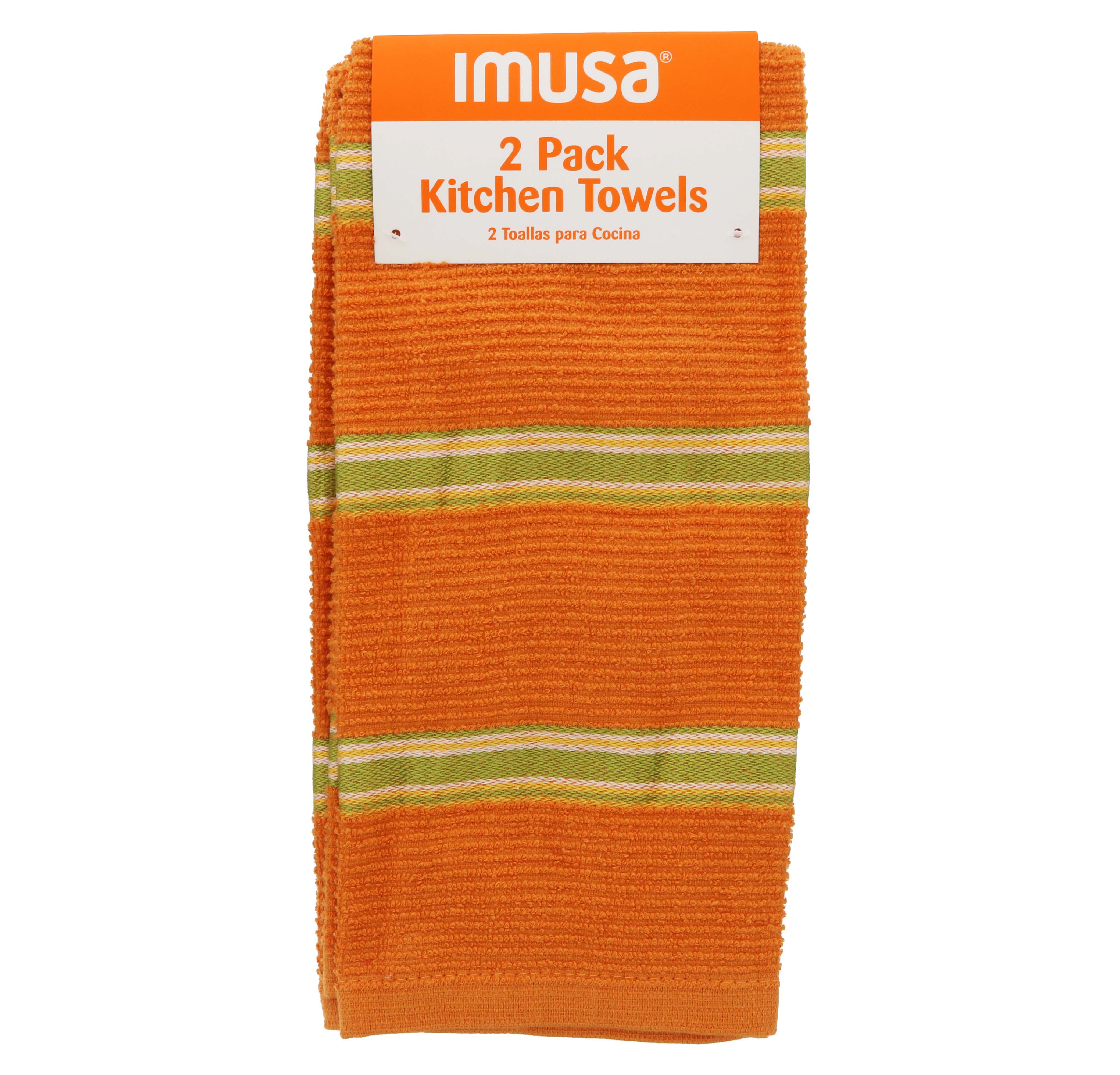 orange kitchen towels