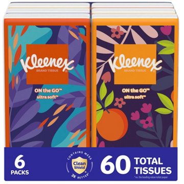Kleenex On-the-Go Facial Tissues 3 Ply, 1 ct