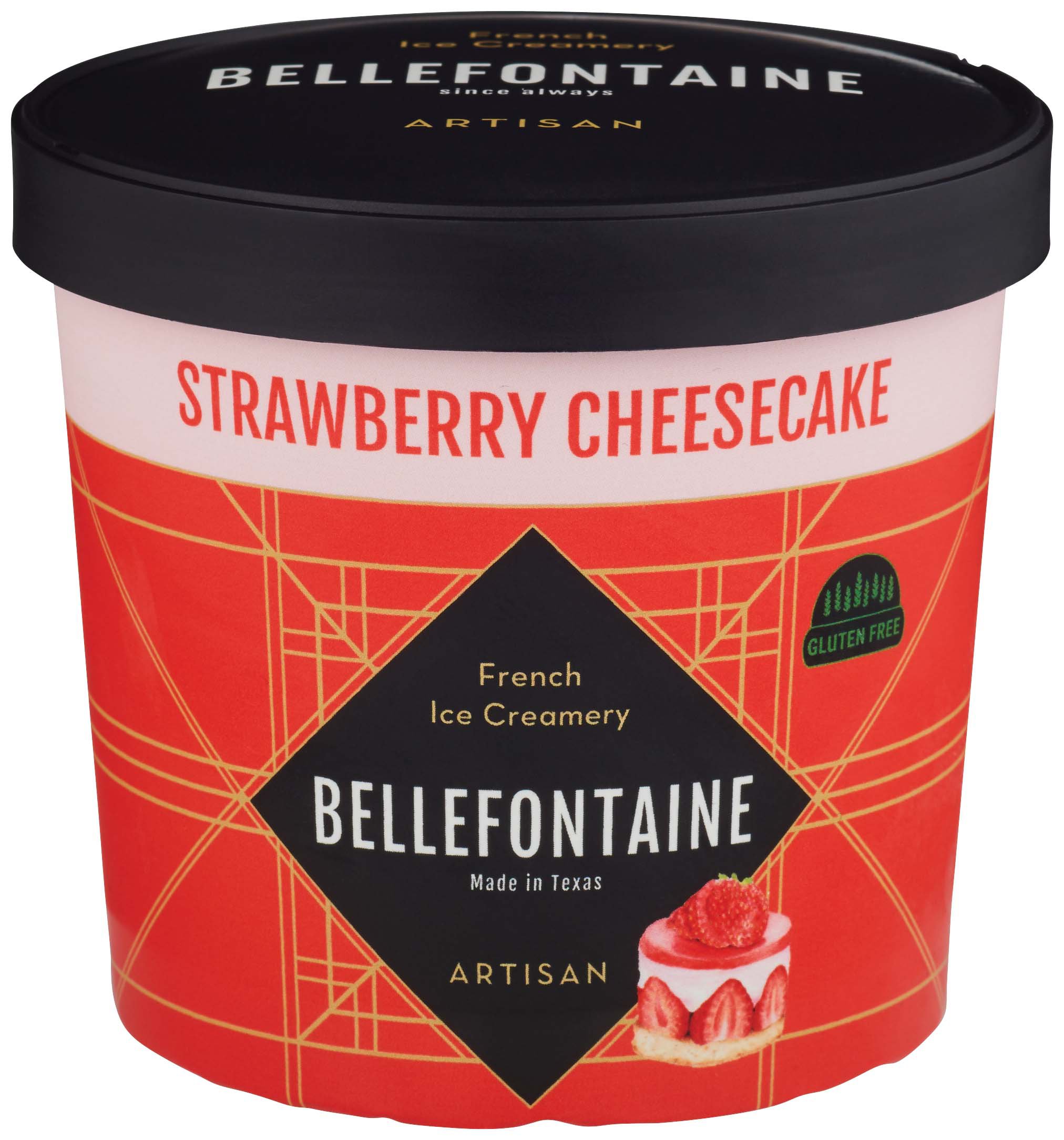 Bellefontaine Strawberry Cheesecake Ice Cream Shop Ice cream at HEB
