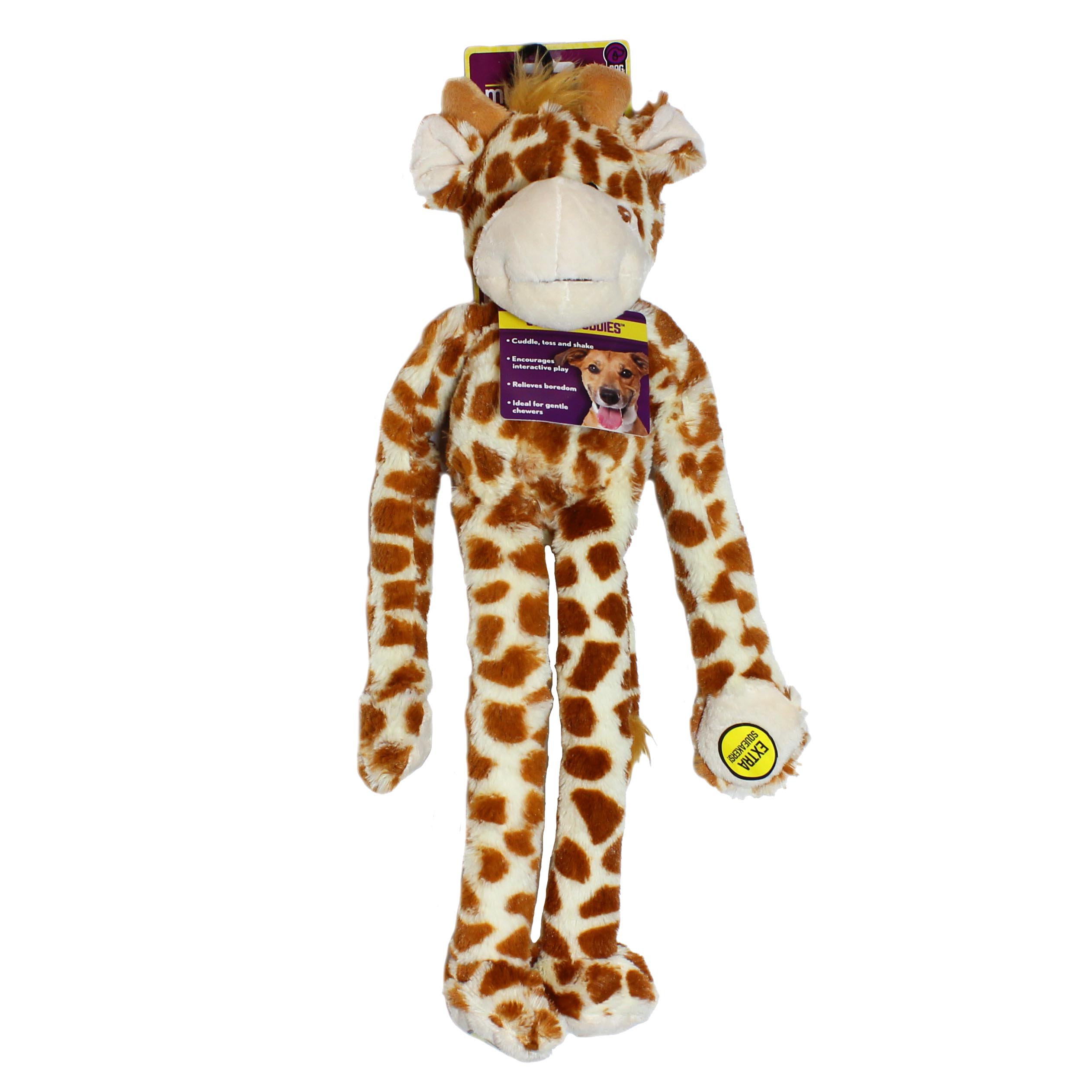Multipet Swinging Safari Plush Dog Toy Giraffe Shop Plush Toys at HEB