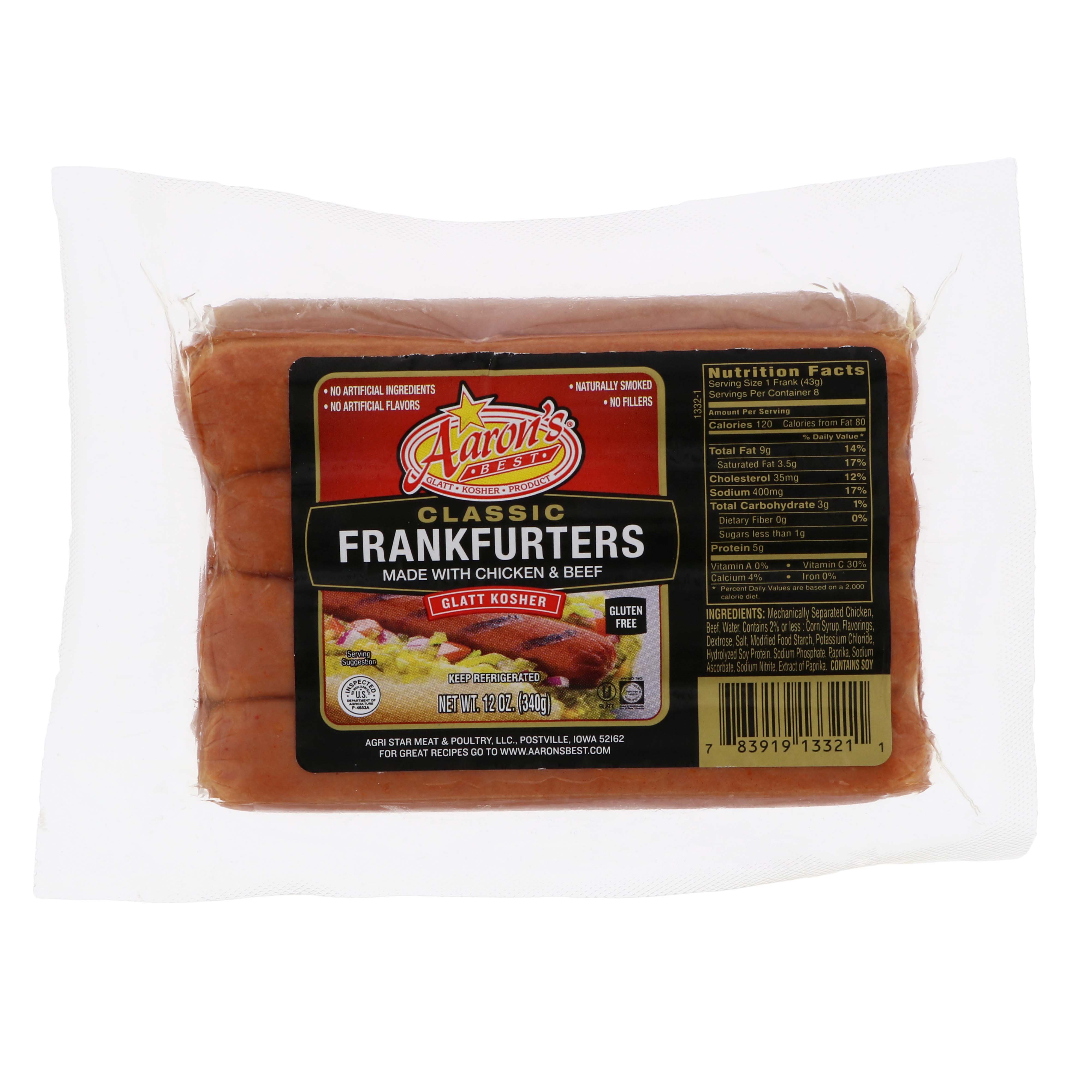 Aaron's Best Kosher Classic Frankfurters Shop Hot Dogs at HEB