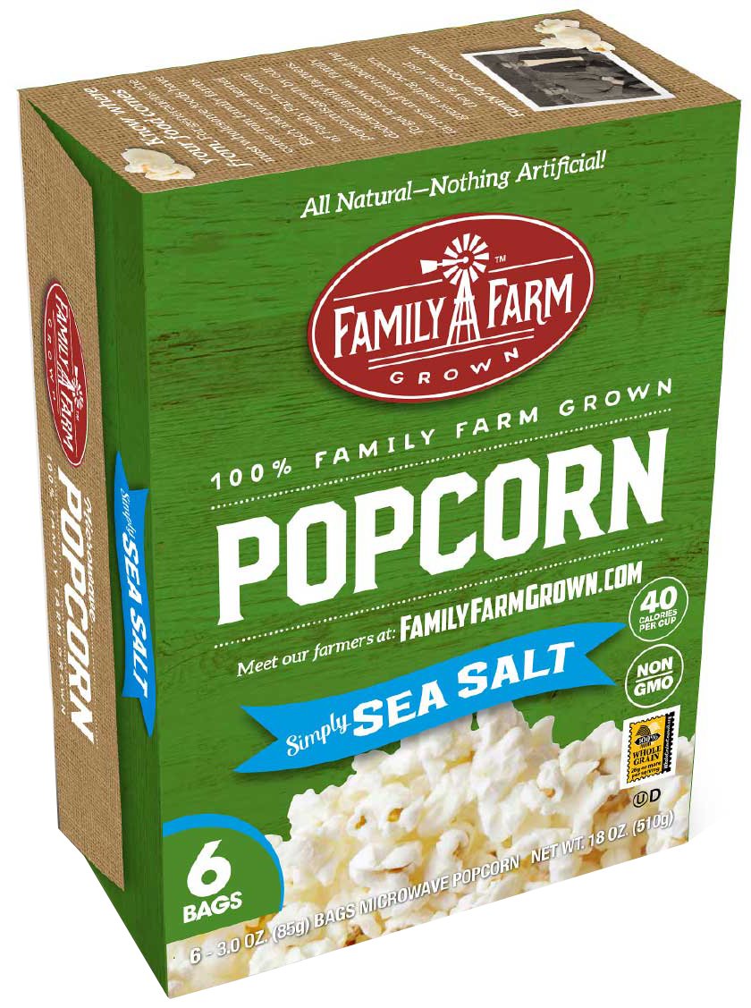 Family Farm Grown Simply Sea Salt Microwave Popcorn Shop Popcorn at HEB