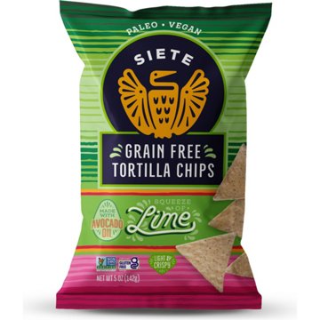 Siete Grain-Free Lime Tortilla Chips, 5 oz