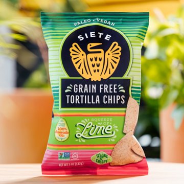 Siete Grain-Free Lime Tortilla Chips, 5 oz