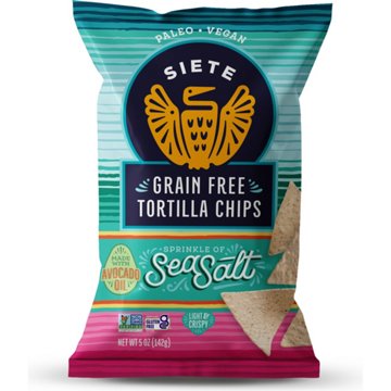 Siete Grain-Free Sea Salt Tortilla Chips, 5 oz