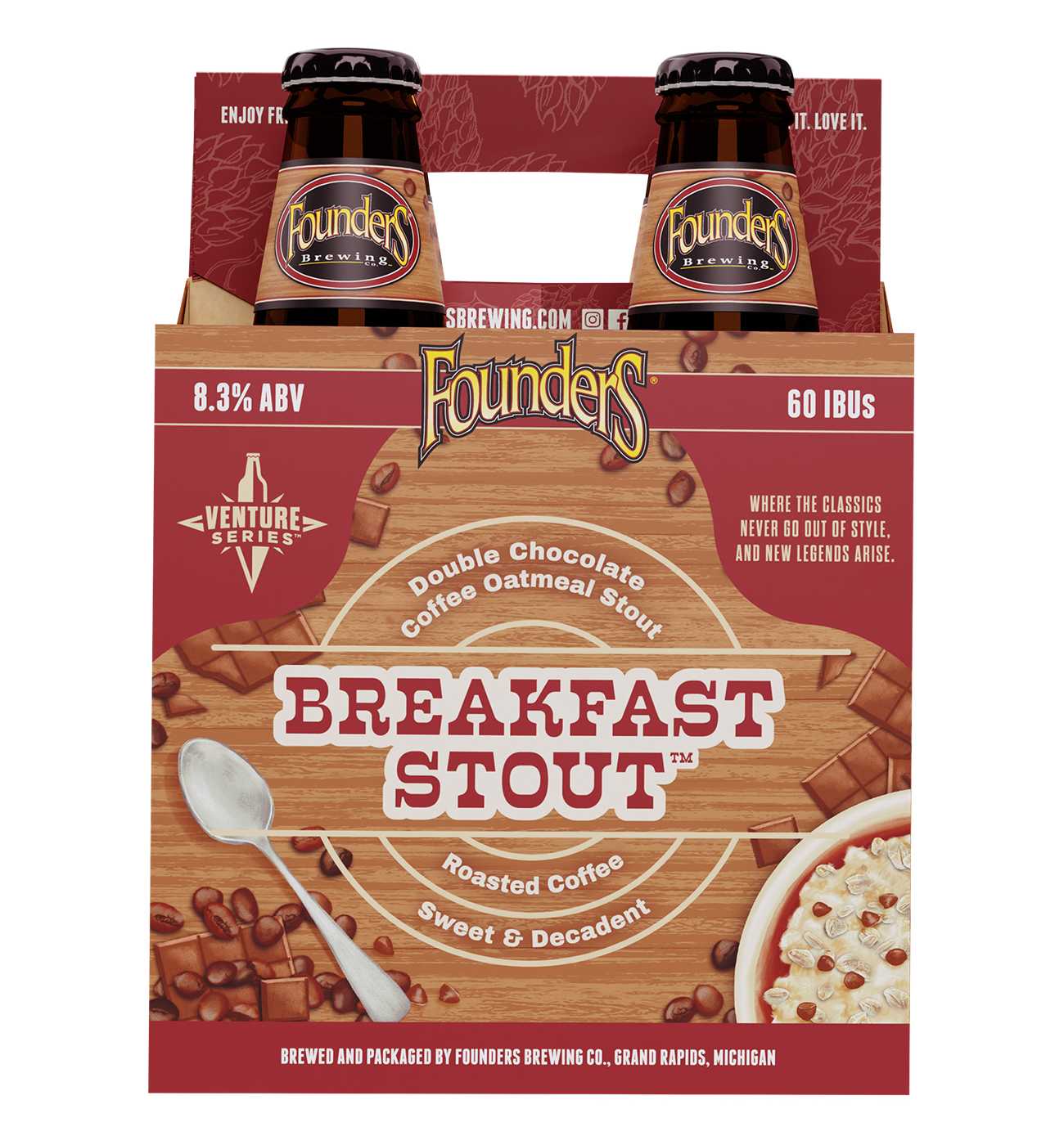 Founders Breakfast Stout Beer 4 pk Bottles; image 1 of 3