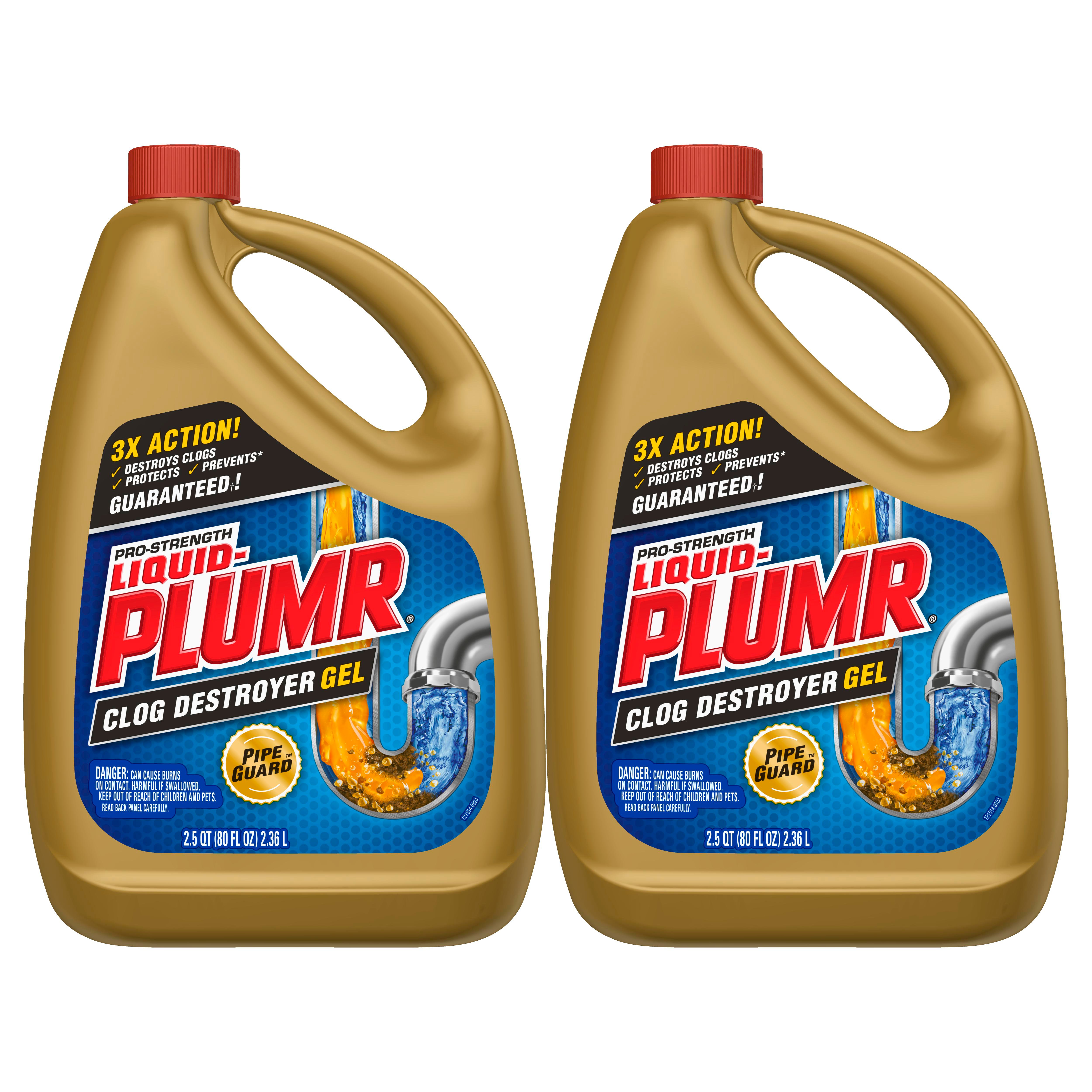 Liquid-Plumr Pro-Strength Clog Destroyer Liquid Drain Cleaner Gel, 80 OZ