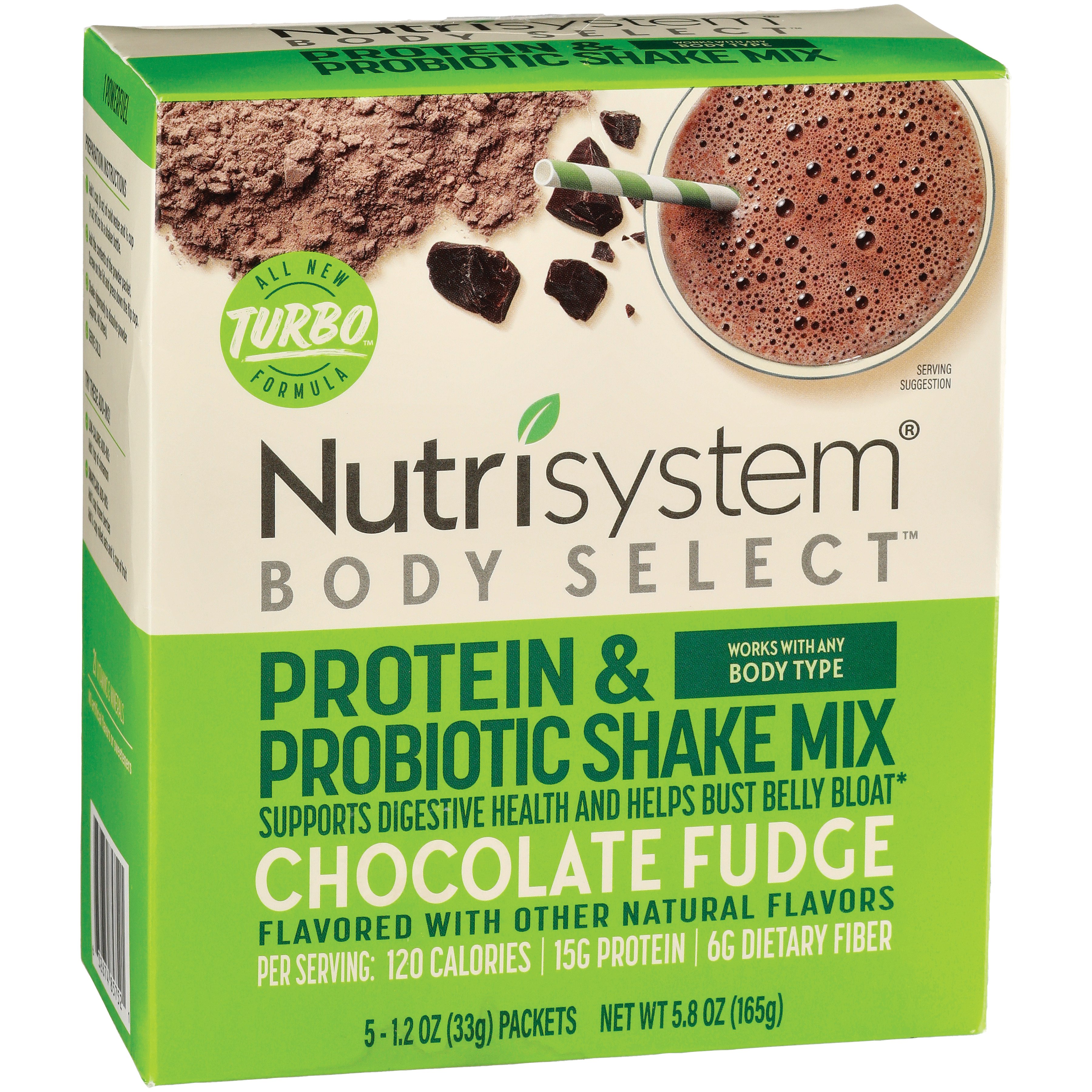Nutrisystem Body Select Everyday Turbo Probiotics Chocolate Shake Mix